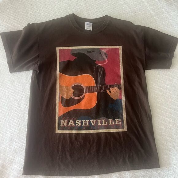 VINTAGE Nashville Music Fan Unisex Souvenir Short Sleeve Gildan T-Shirt Meidum - Picture 2 of 5